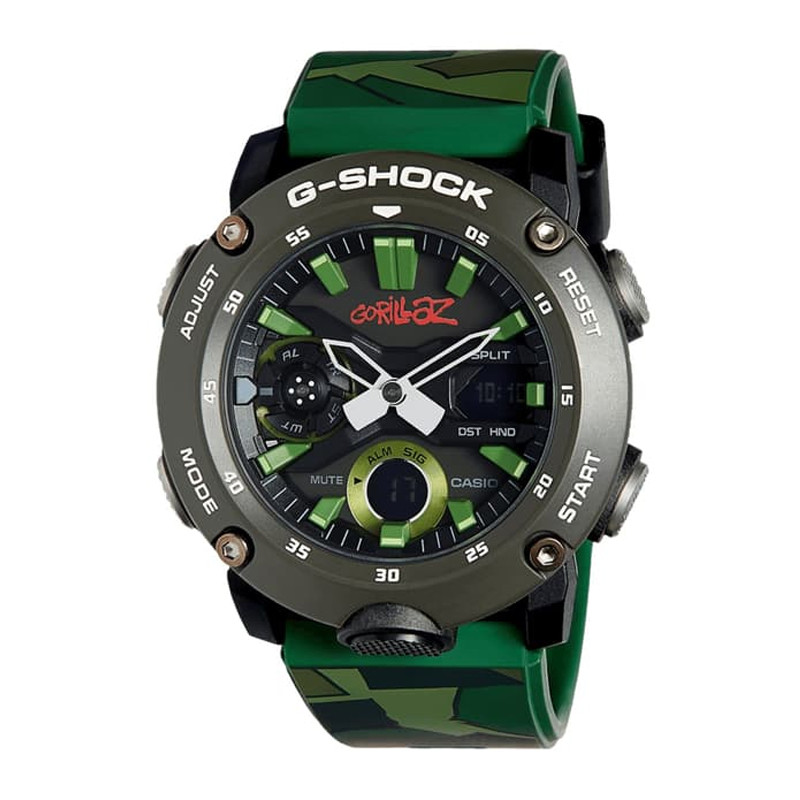 Jam Tangan Casio G shock X Gorillaz Edition Carbon Core Green